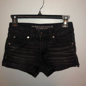 american eagle outfitters black jean shorts🦅🖤